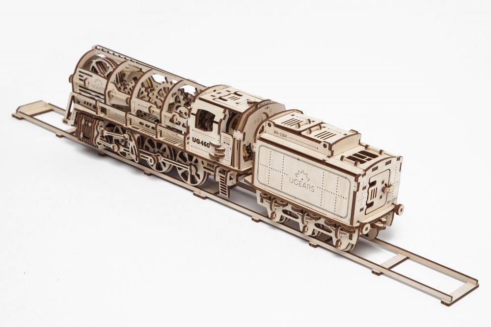 UGears Steam Locomotive with Tender - 443 pieces