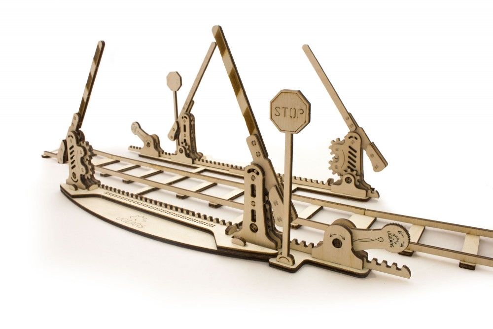 UGears Rails with Crossing - 200 pieces (Medium) - Click Image to Close