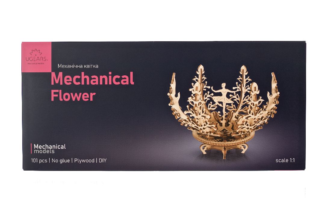 UGears Mechanical Flower - 101 pieces (Medium) - Click Image to Close