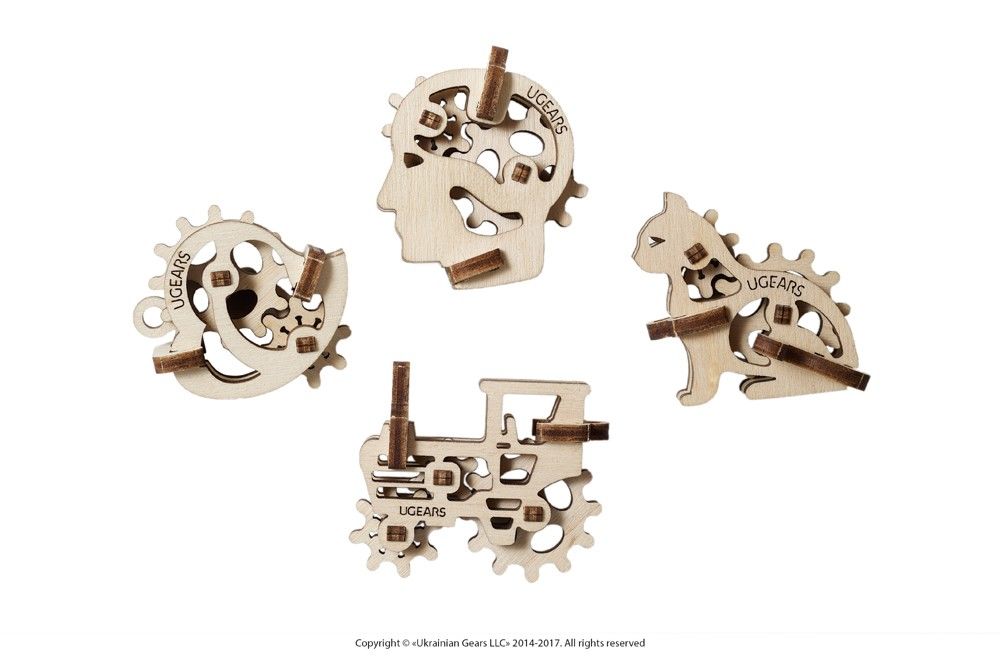 UGears U-Fidget Tribiks (4 models) - 8 pieces (Easy) - Click Image to Close