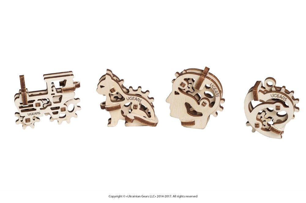 Ugears U-Fidget Tribiks (4 Models) - 34 Pieces