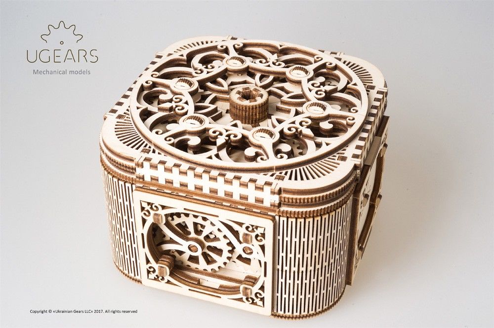 UGears Treasure Box - 190 pieces (Medium) - Click Image to Close