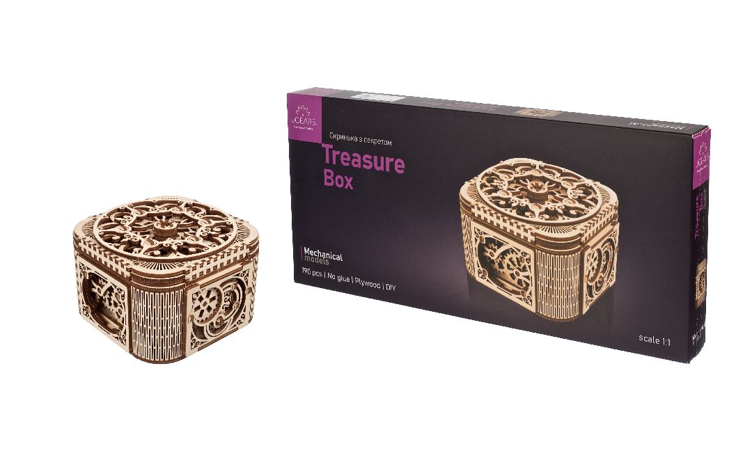 UGears Treasure Box - 190 pieces (Medium) - Click Image to Close