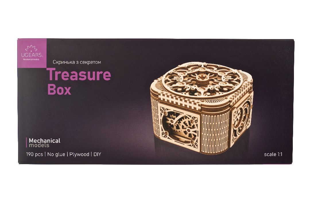 UGears Treasure Box - 190 pieces (Medium) - Click Image to Close