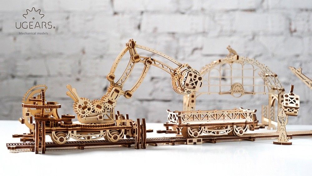 UGears Rail Mounted Manipulator - 354 pieces