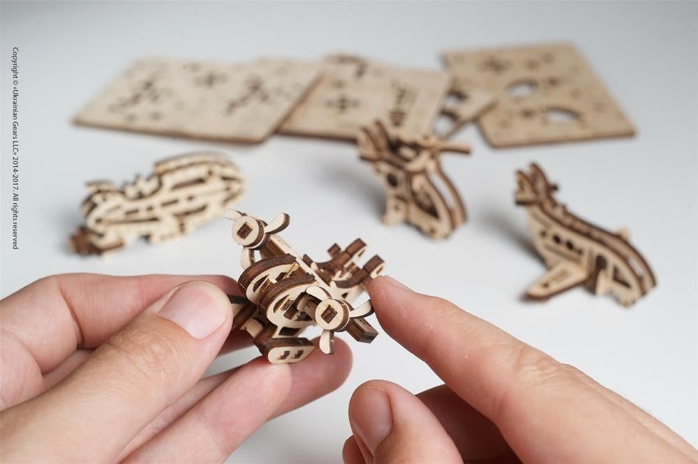 Ugears U-Fidget Aircrafts (4 Models) - 62 Pieces