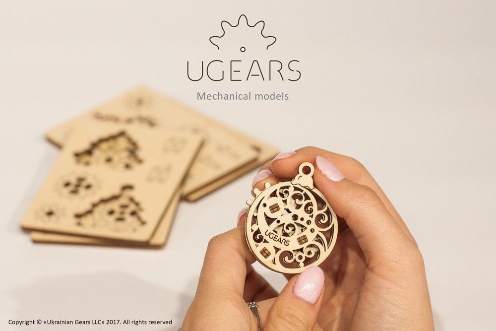 UGears U-Fidget Happy New Gear (4 models) - 8 pieces (Easy) - Click Image to Close