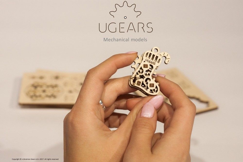 UGears U-Fidget Happy New Gear (4 models) - 8 pieces (Easy)