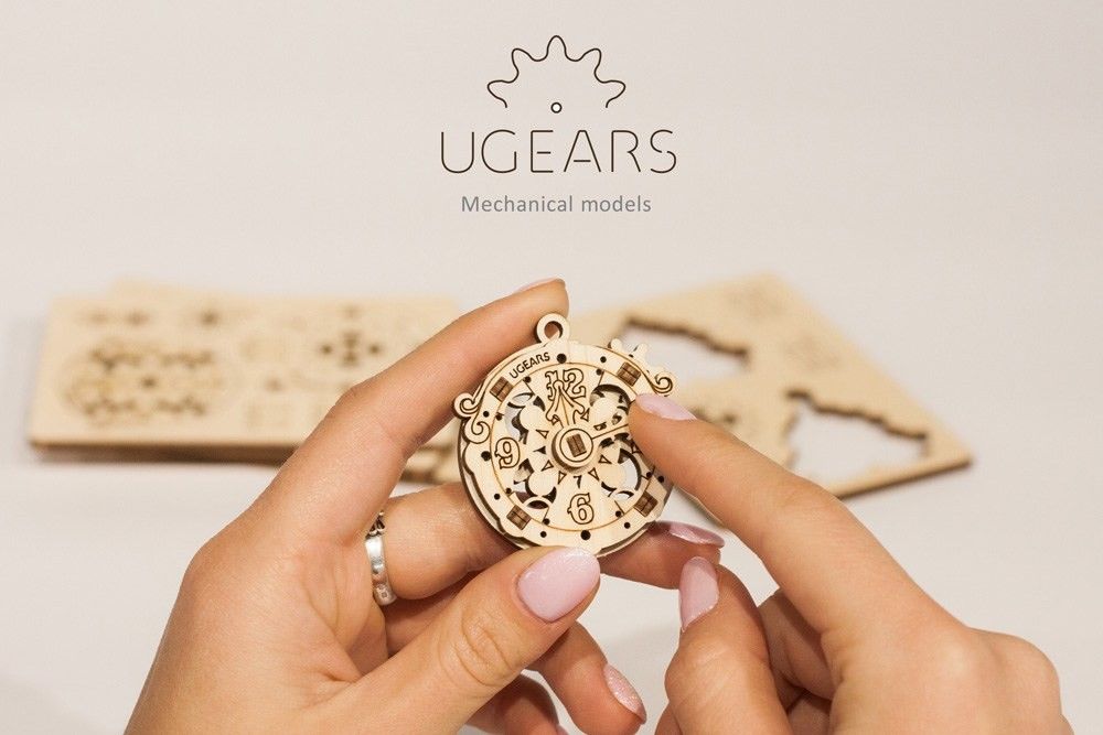 UGears U-Fidget Happy New Gear (4 models) - 8 pieces (Easy) - Click Image to Close