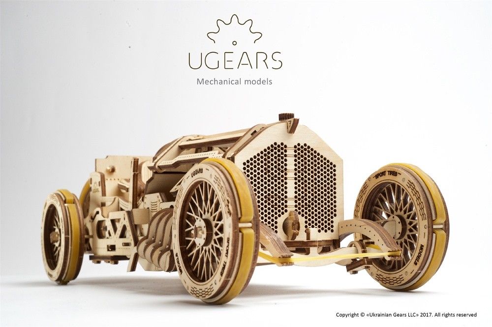 UGears U-9 Grand Prix Car - 348 pieces (Advanced) - Click Image to Close
