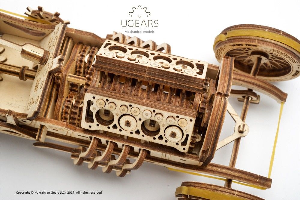 UGears U-9 Grand Prix Car - 348 pieces (Advanced) - Click Image to Close