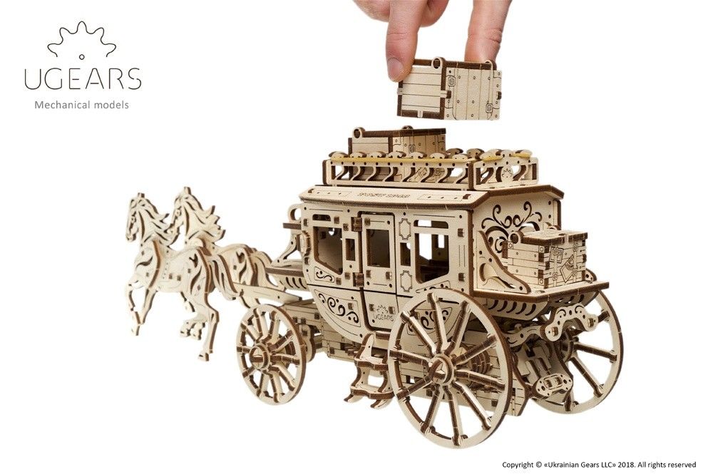 UGears Stagecoach - 248 pieces (Medium) - Click Image to Close