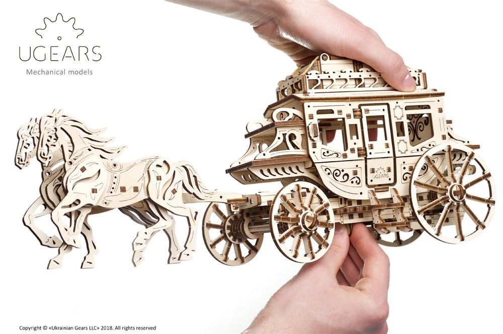 UGears Stagecoach - 248 pieces (Medium) - Click Image to Close