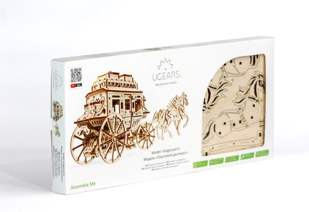 UGears Stagecoach - 248 pieces (Medium) - Click Image to Close