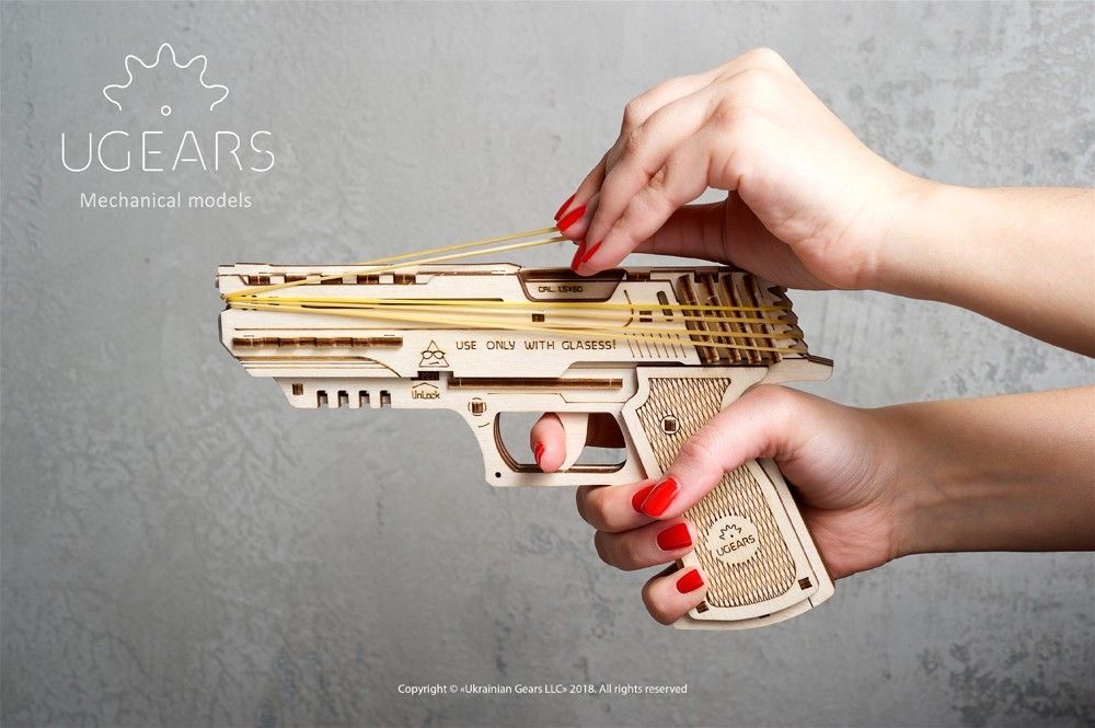 Ugears Wolf-01 Handgun (New Packaging design) - 62 Pieces
