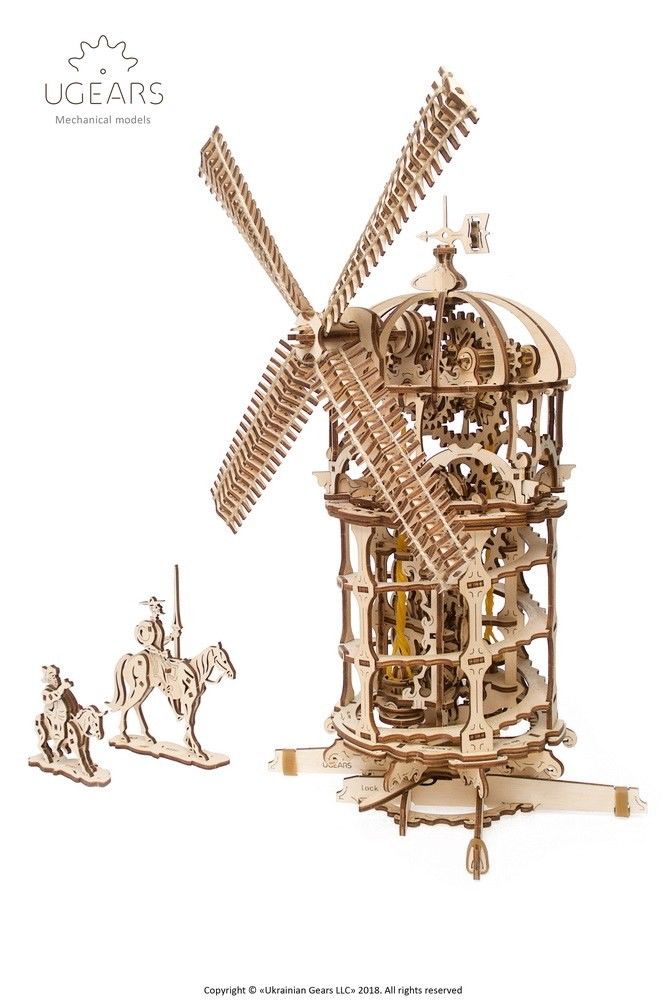 UGears Tower Windmill - 585 pieces - Click Image to Close