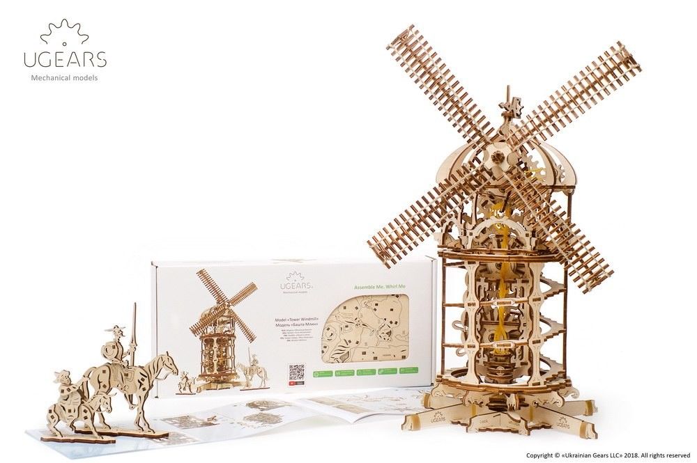 UGears Tower Windmill - 585 pieces