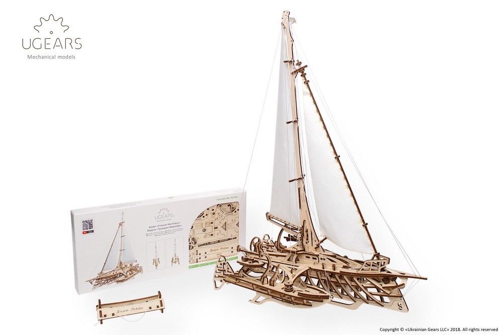 UGears Trimaran Merihobus Boat - 237 pieces - Click Image to Close