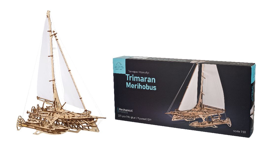 UGears Trimaran Merihobus Boat - 237 pieces - Click Image to Close