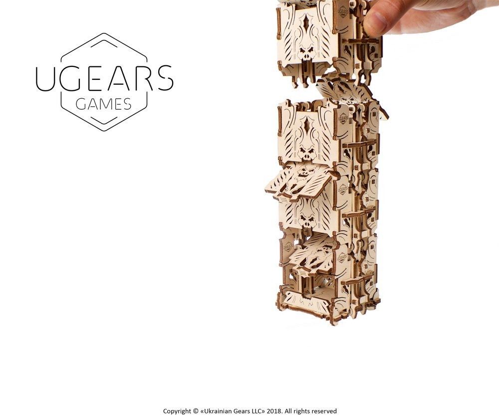 UGears Dice Tower - 164 pieces - Click Image to Close