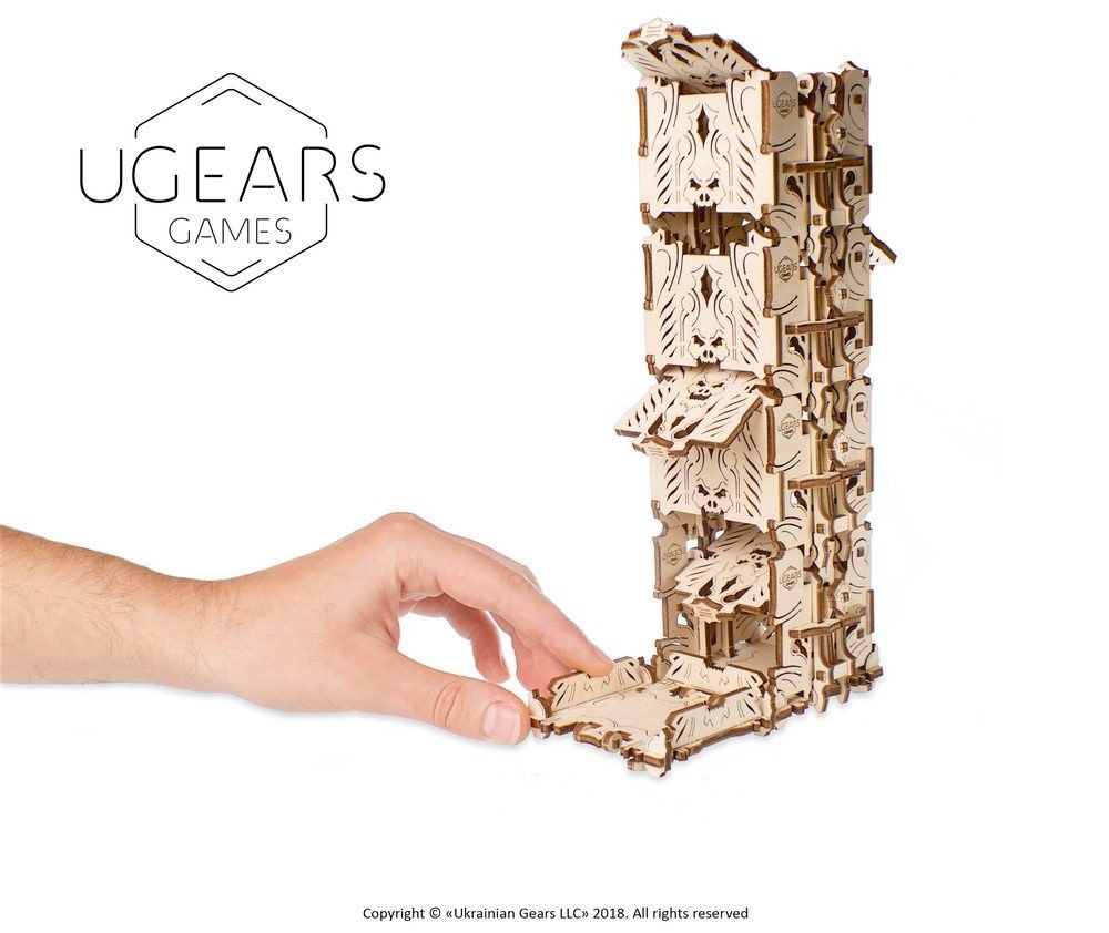 UGears Dice Tower - 164 pieces - Click Image to Close