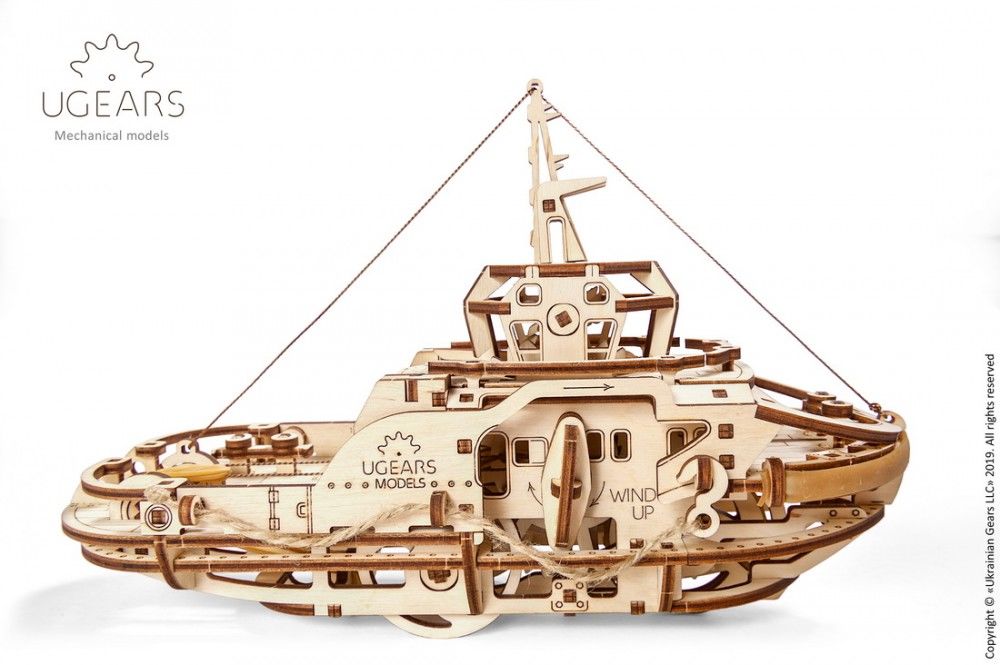 UGears Tugboat - 169 pieces (Easy) - Click Image to Close