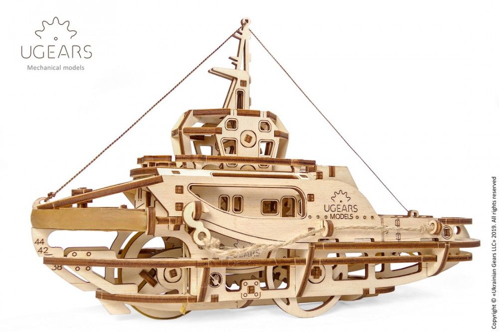 UGears Tugboat - 169 pieces (Easy) - Click Image to Close