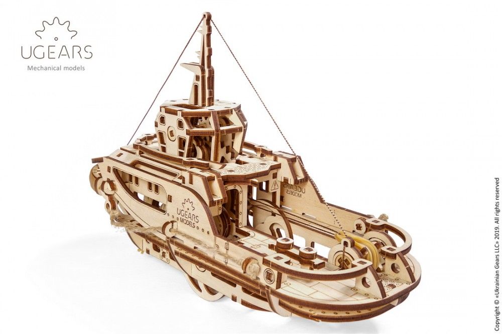 UGears Tugboat - 169 pieces (Easy) - Click Image to Close