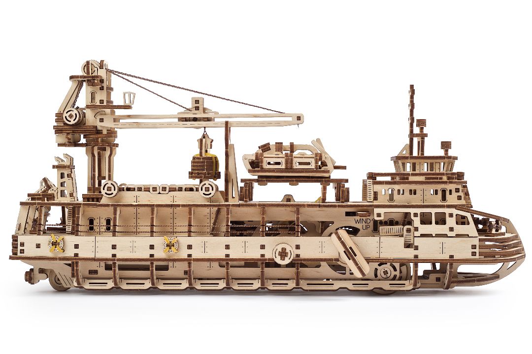 UGears Research Vessel - 575 pieces - Click Image to Close