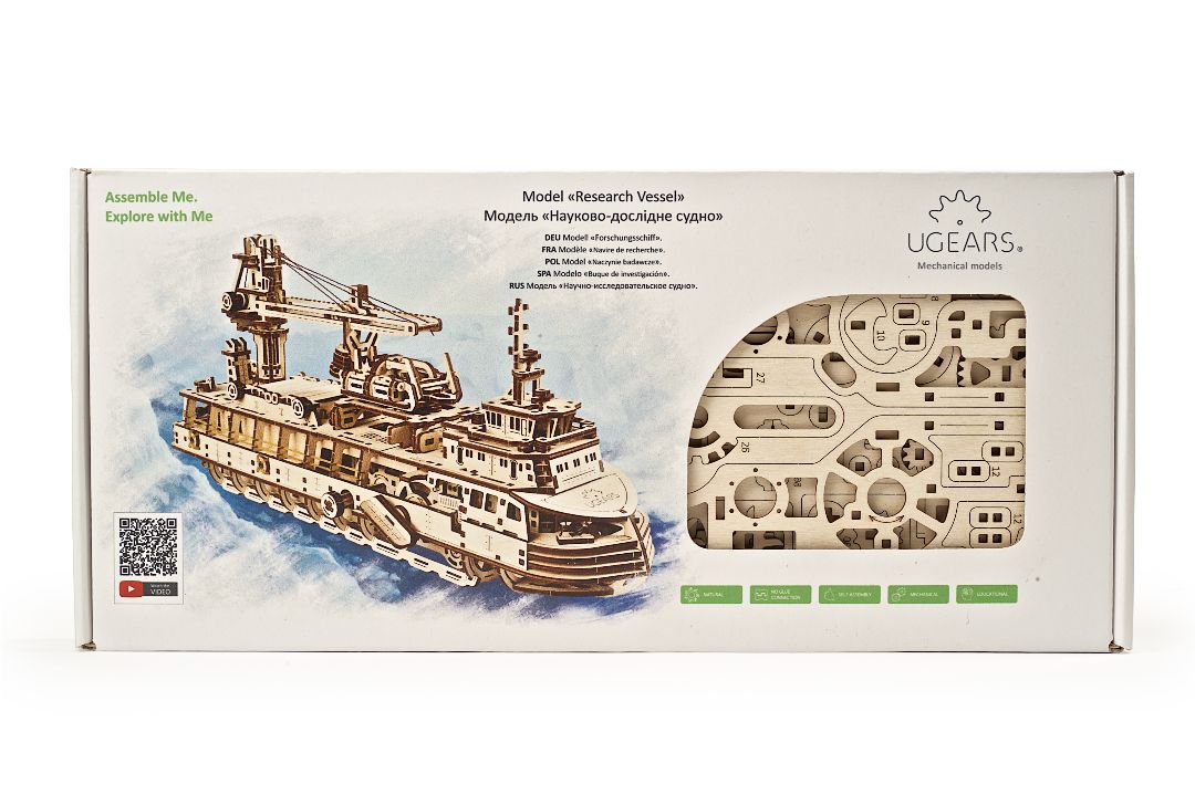 UGears Research Vessel - 575 pieces - Click Image to Close