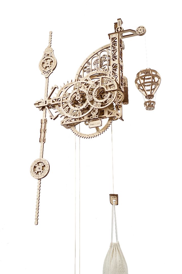 UGears Aero Clock - Wall Clock with Pendulum - 320 Pieces