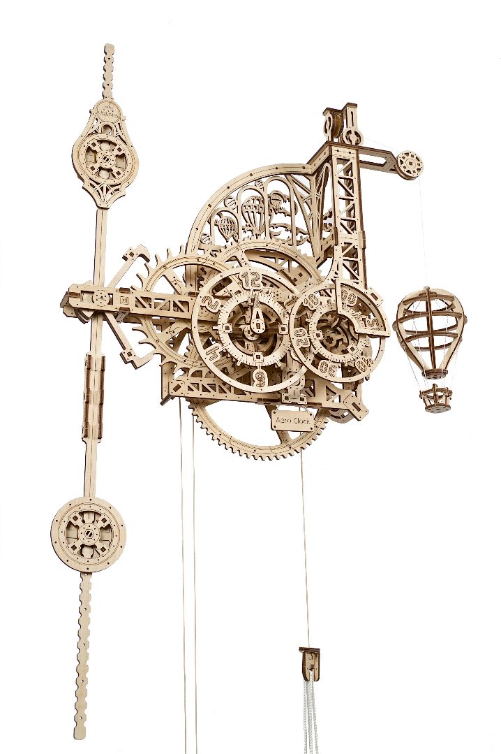 UGears Aero Clock - Wall Clock with Pendulum - 320 Pieces - Click Image to Close