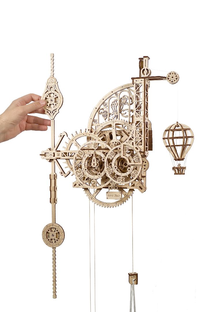 UGears Aero Clock - Wall Clock with Pendulum - 320 Pieces