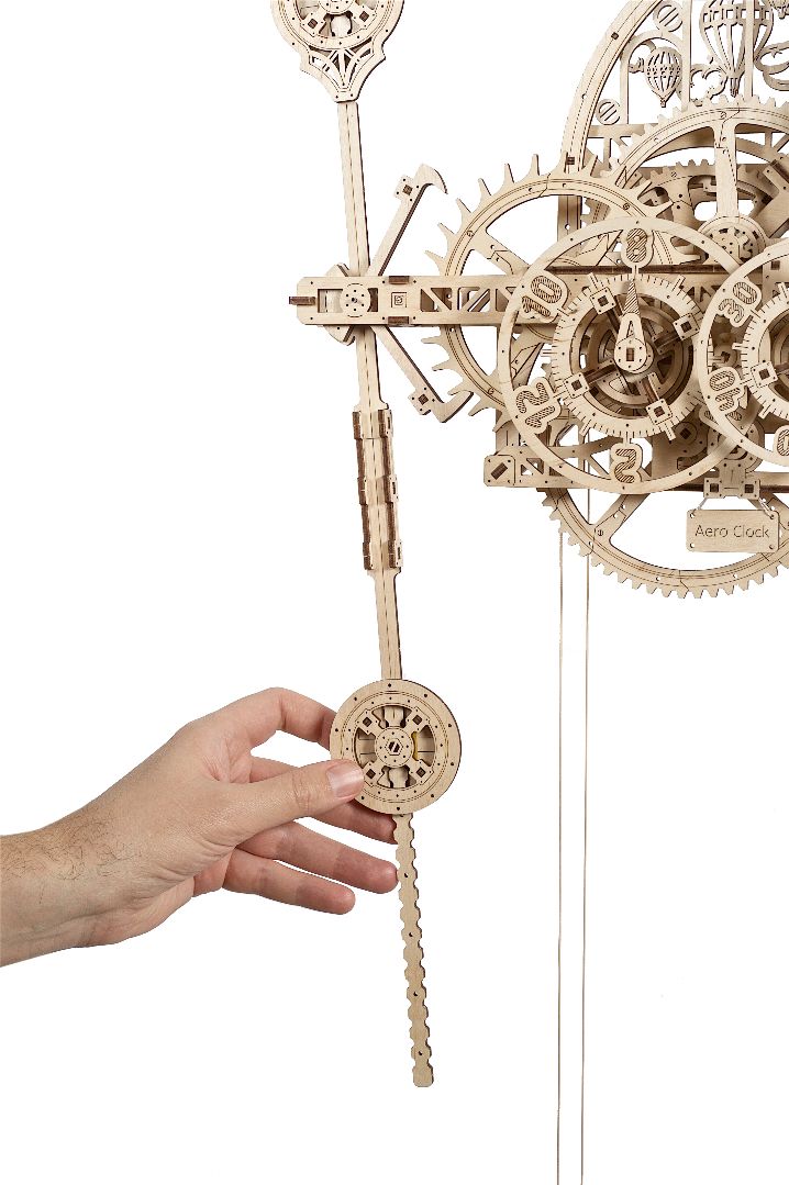 UGears Aero Clock - Wall Clock with Pendulum - 320 Pieces