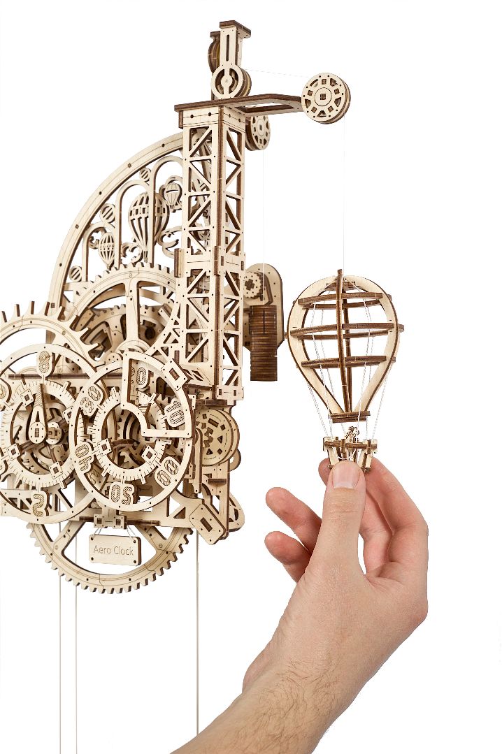 UGears Aero Clock - Wall Clock with Pendulum - 320 Pieces