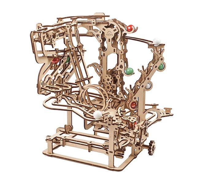 Ugears Marble Run Chain Hoist model kit - 400 Pieces