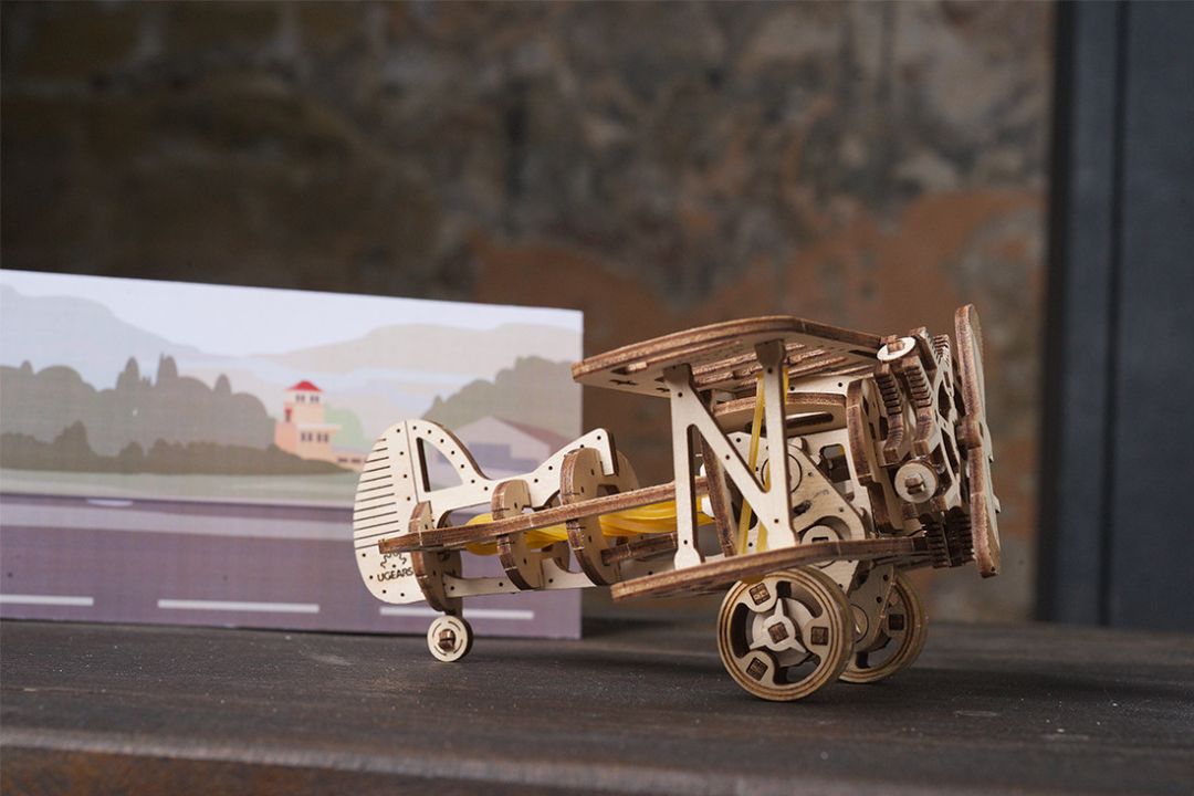 Ugears Mini-biplane (New Packaging design) - 84 Pieces