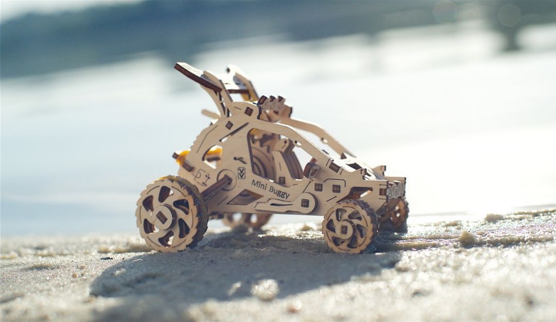 UGears Desert Buggy (Updated Mini Buggy) - 80 Pieces - Click Image to Close