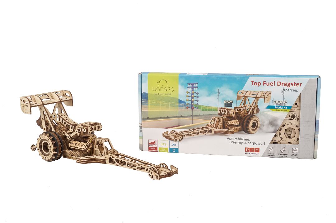 UGears Top Fuel Dragster - 321 Pieces - Click Image to Close