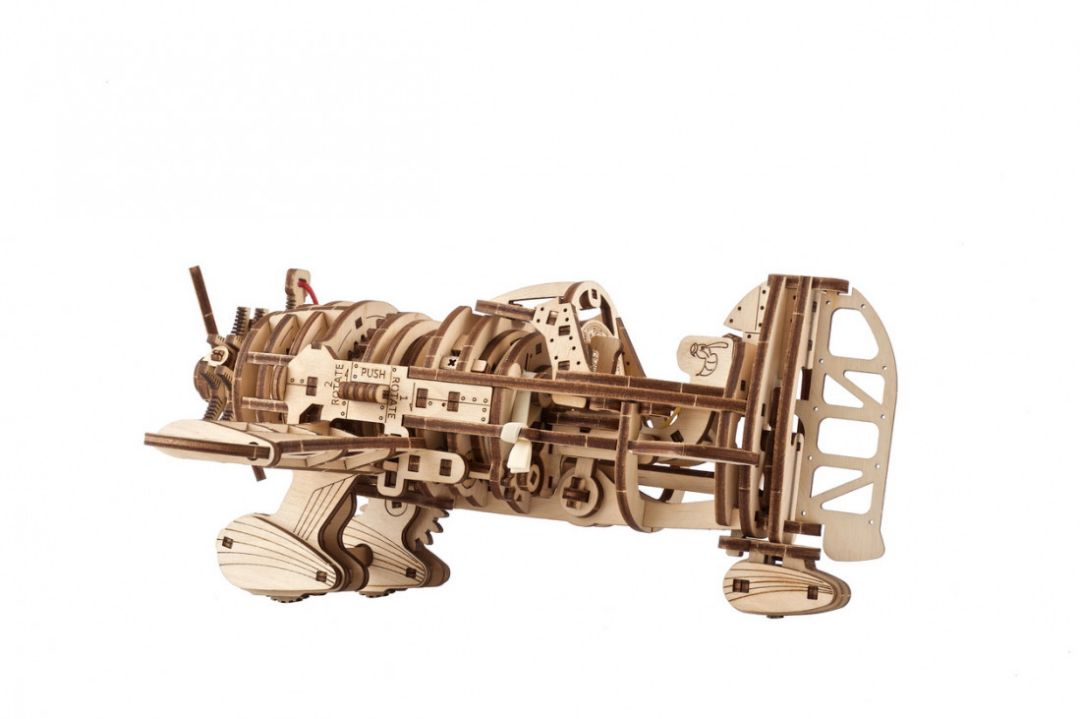 UGears Mad Hornet Airplane - 354 Pieces - Click Image to Close