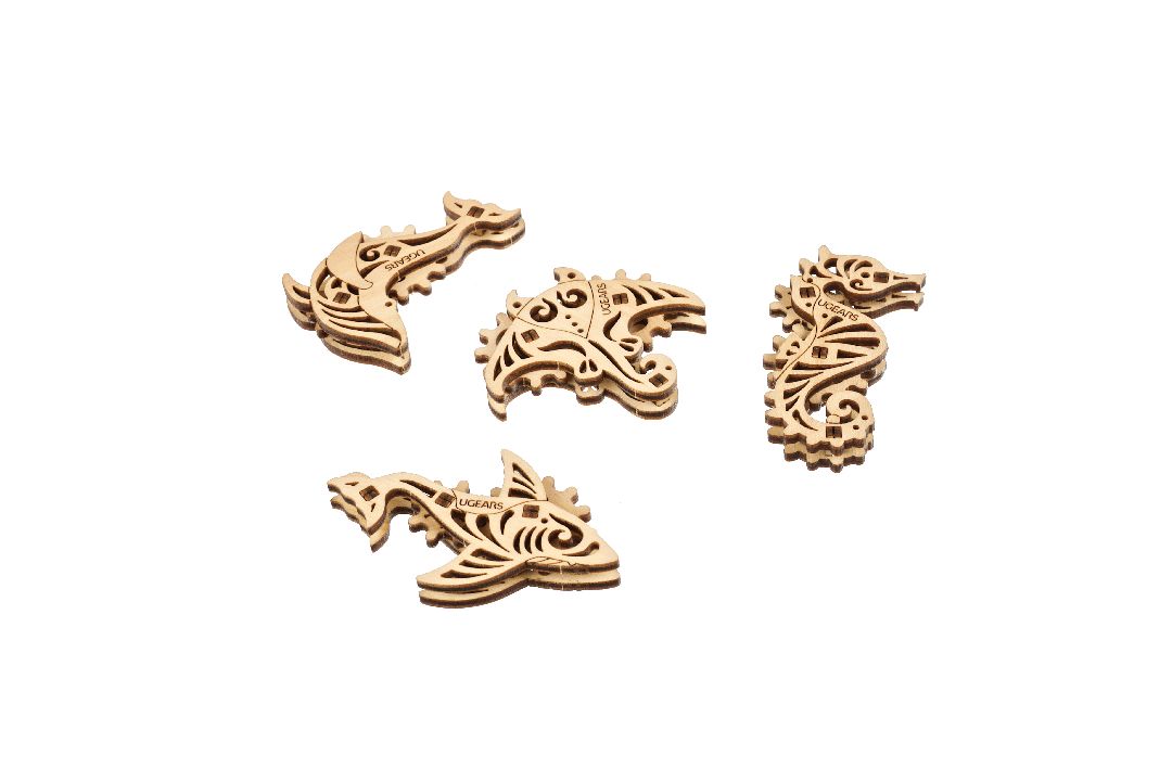 UGears U-Fidget Pacific Ocean (4 Models, Hanging Box) - 33 Piece
