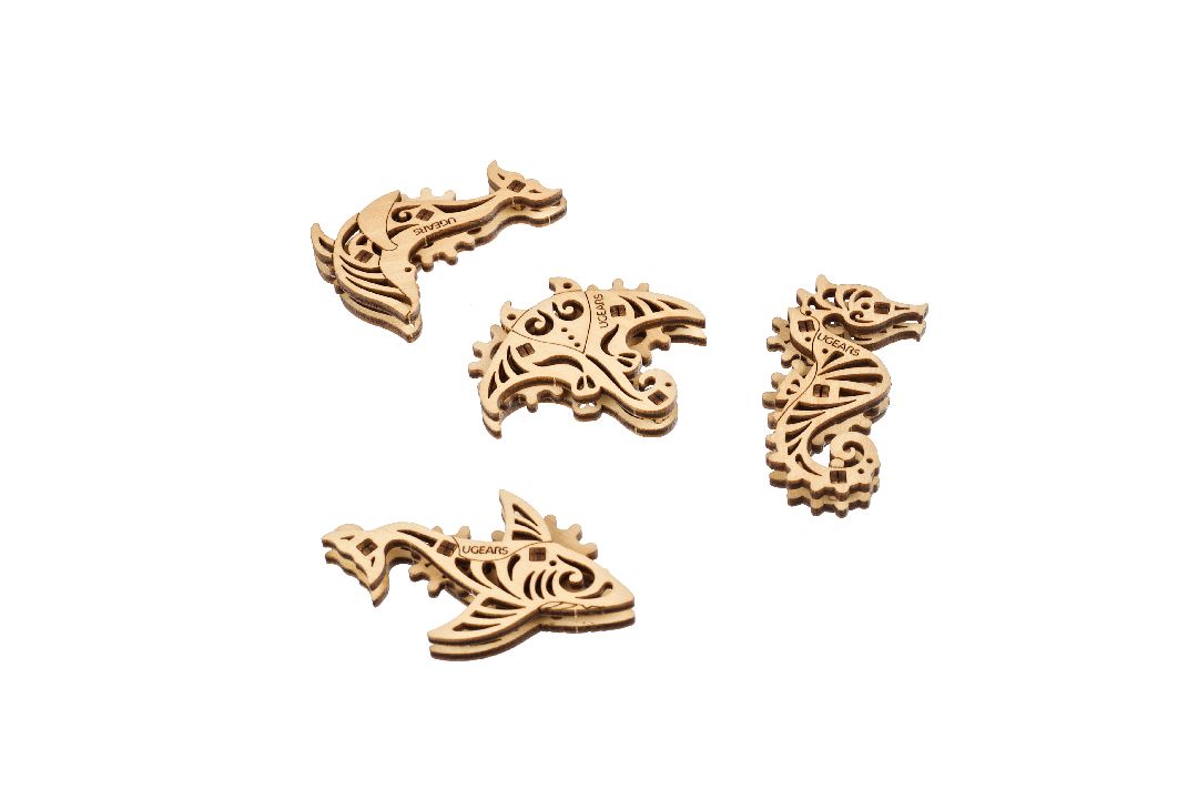 UGears U-Fidget Pacific Ocean (4 Models, Hanging Box) - 33 Piece