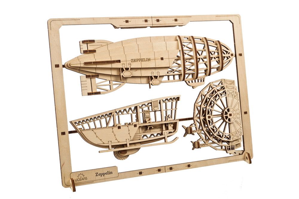 UGears Zeppelin 2.5D Puzzle - 49 Pieces - Click Image to Close