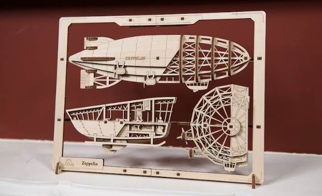 UGears Zeppelin 2.5D Puzzle - 49 Pieces