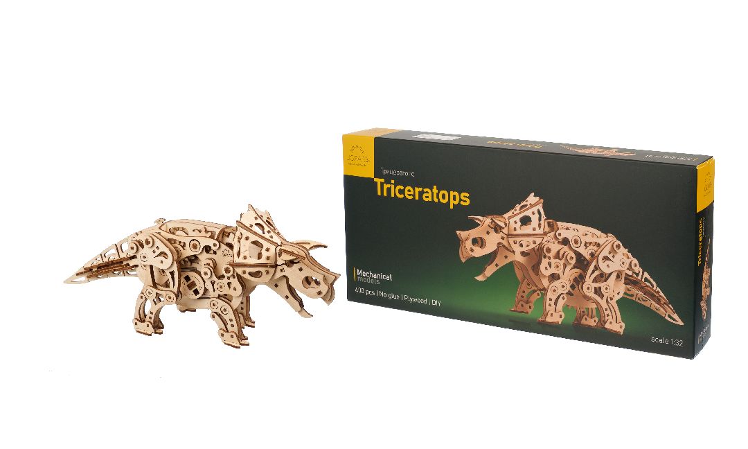 Ugears Triceratops - 400 Pieces (Advanced) - Click Image to Close