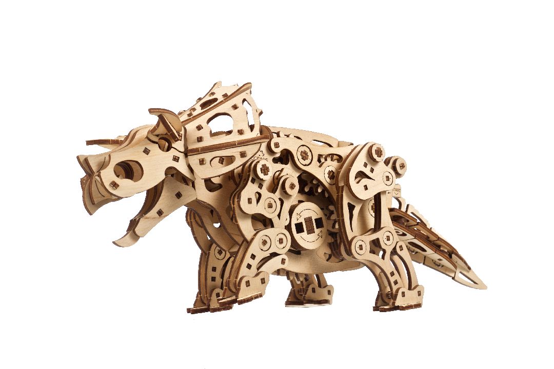 Ugears Triceratops - 400 Pieces (Advanced) - Click Image to Close