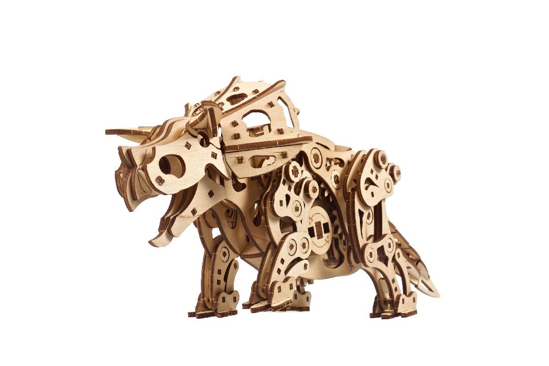 Ugears Triceratops - 400 Pieces (Advanced) - Click Image to Close