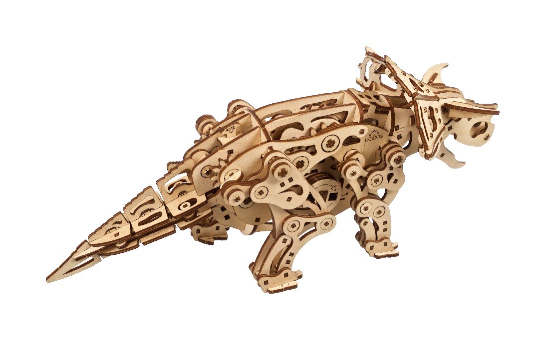 Ugears Triceratops - 400 Pieces (Advanced) - Click Image to Close