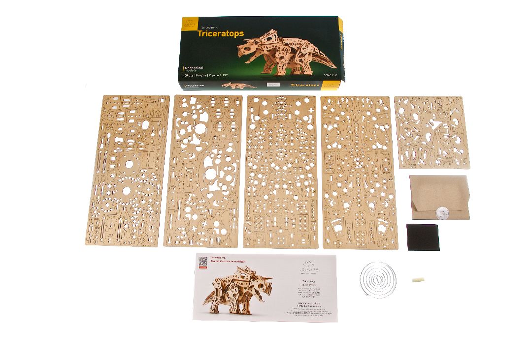 Ugears Triceratops - 400 Pieces (Advanced) - Click Image to Close