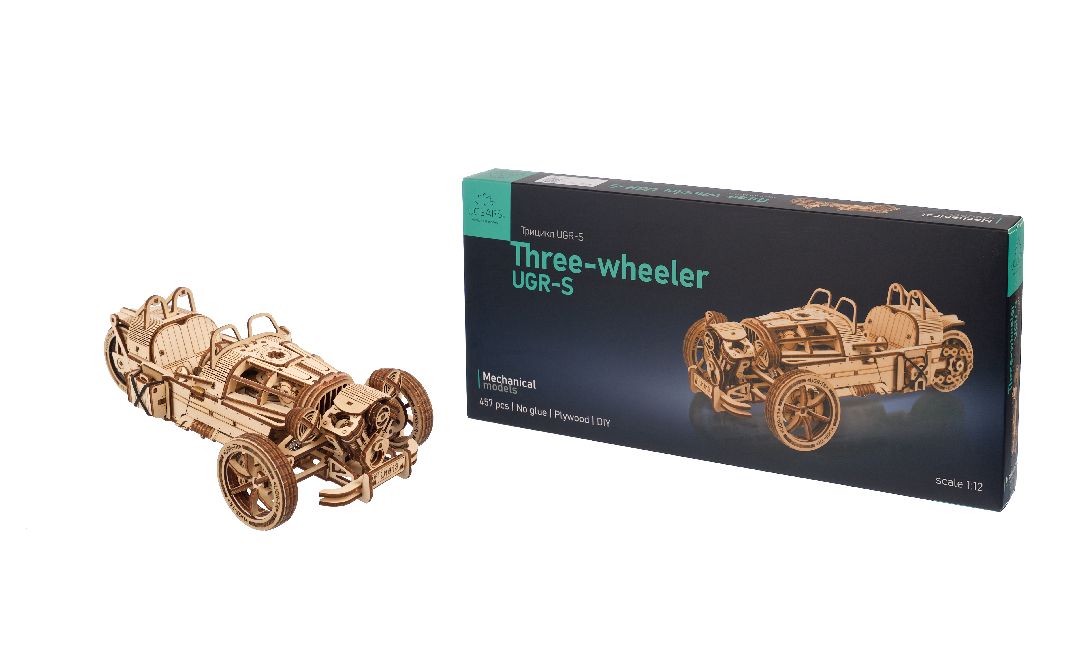 Ugears Three-wheeler UGR-S - 457 Pieces (Advanced) - Click Image to Close